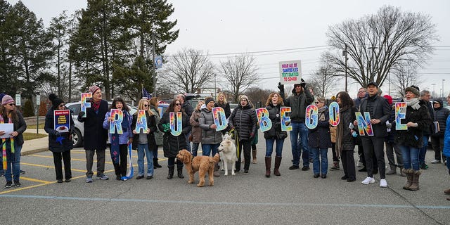 Guests took to the streets of New Hyde Park, New York, for the